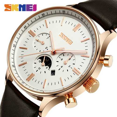 Waterproof Leather Brand Watch