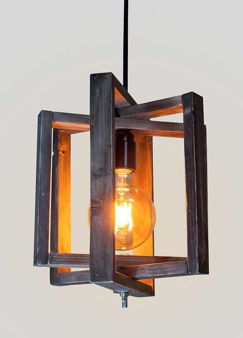 American Vintage Wood Pendant Light