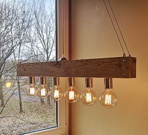 American Vintage Wood Pendant Light